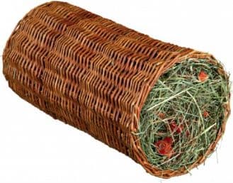 Trixie Piletunnel med hø/gulerod til kanin, ø 20 × 38 cm, 220 g