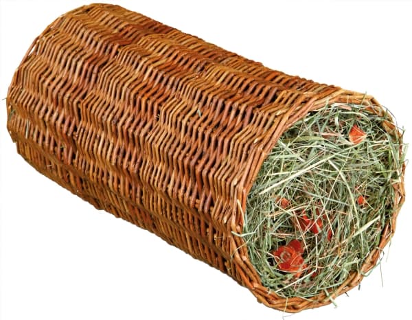 Trixie Piletunnel med hø/gulerod til kanin, ø 20 × 38 cm, 220 g