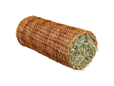 Trixie Piletunnel med hø/gulerod til kanin, ø 20 × 38 cm, 220 g