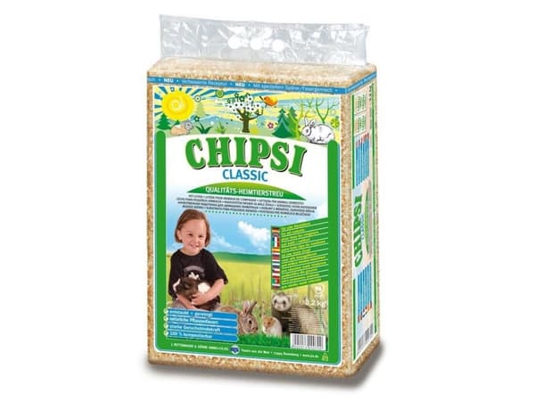 CHIPSI CLASSIC, Träpellets, Hamster, Mus, 3,2 kg, Polypåse