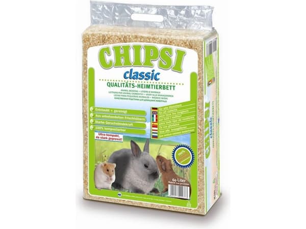 CHIPSI CLASSIC, Träpellets, Hamster, Mus, 3,2 kg, Polypåse