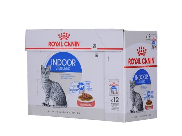 Royal Canin Indoor Sterilized, Vuxen, Alla raser, Kött, Grönsaker, 12x85 g