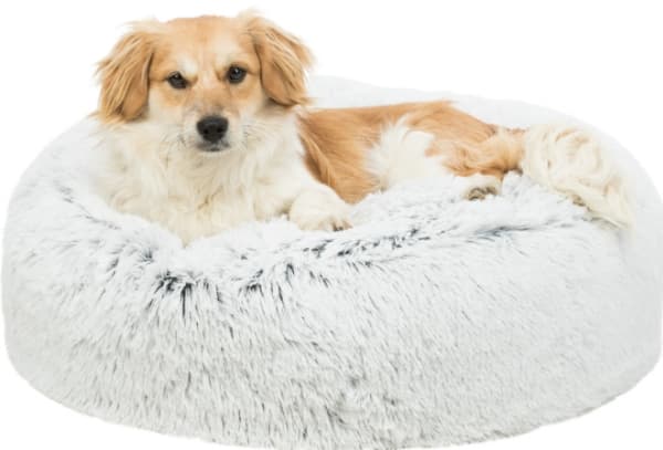 Trixie Harvey pude, rund, ø 60 cm, hvid-sort