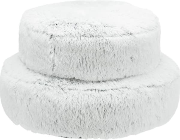Trixie Harvey pude, rund, ø 80 cm, hvid-sort