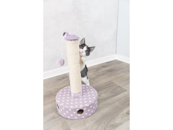 Trixie Junior kradsetræ, fleece, ø 26 × 47 cm, lys lilla
