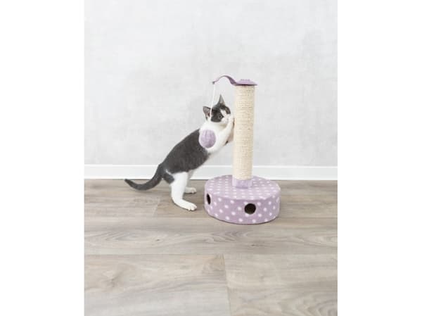Trixie Junior kradsetræ, fleece, ø 26 × 47 cm, lys lilla