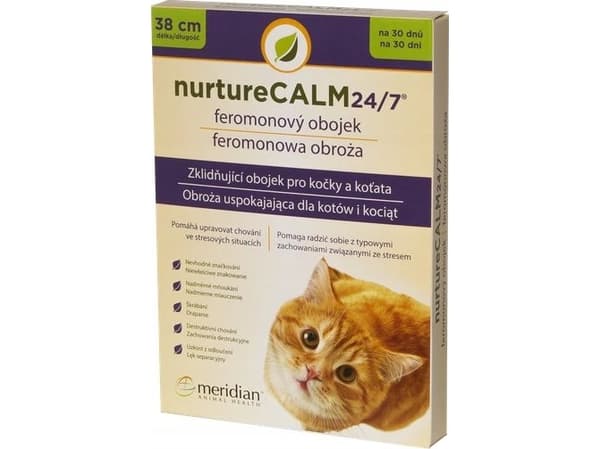Meridian Cat beroligende feromonhalsbånd NurtureCalm 24/7 feline feromonhalsbånd