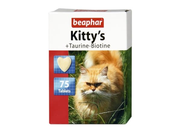 Beaphar Kitty''s + Taurine-Biotine, Katt, Tablett, Allmän hälsa, Junior, Vitamin C, Vitamin E, Vitamin H (biotin), Kalcium, Phosphorus, Kalium, Natri