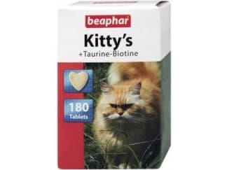 Beaphar Kitty''s + Taurine-Biotine, Katt, Tablett, Allmän hälsa, Junior, Vitamin C, Vitamin E, Vitamin H (biotin), Kalcium, Phosphorus, Kalium, Natri