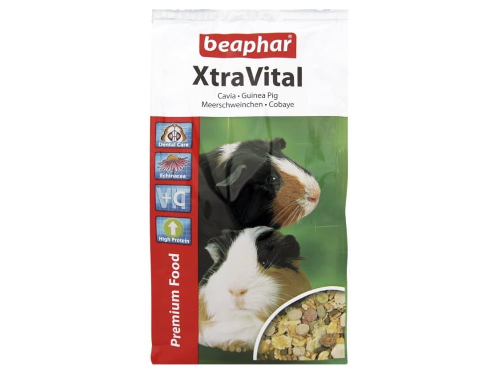 Beaphar XtraVital, Gryn, 1 kg, Guinea pig, Vitamin A, Vitamin C, Vitamin D3, Natrium, Kalcium, Jod, Manganese, Phosphorus, Kalium, Zink, 17%