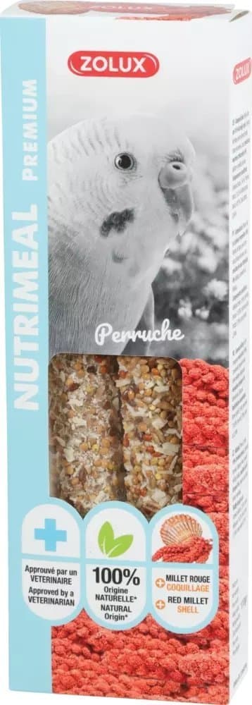ZOLUX NUTRIMEAL 3 Stick for parrots with red millet 110 g