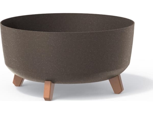 Rund hagegryte Gracia Low ECO Wood 38 cm, PROSPERPLAST kaffe