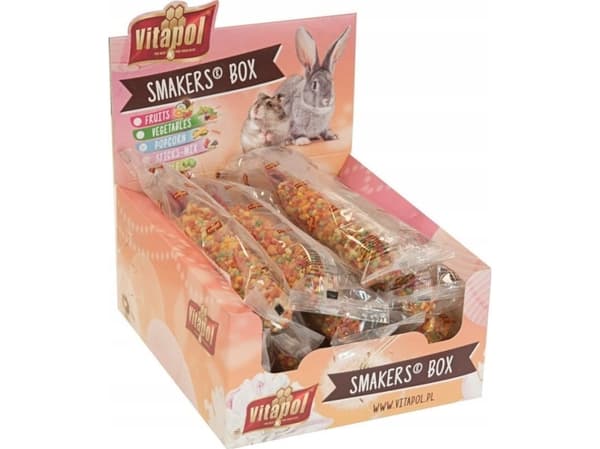 SMAKERS BOX POPCORN gerbiileille ja kaneille 12 kpl/laatikko