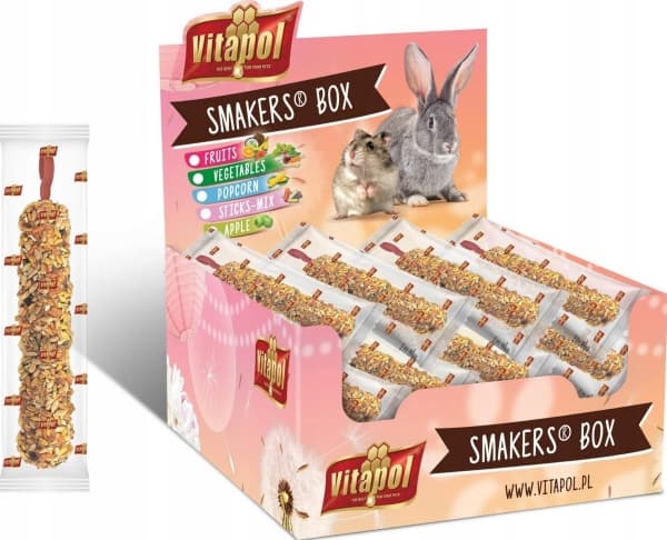 Vitapol SMAKERS FRUKTBOKS FOR gnagere og kaniner 12 stk/eske