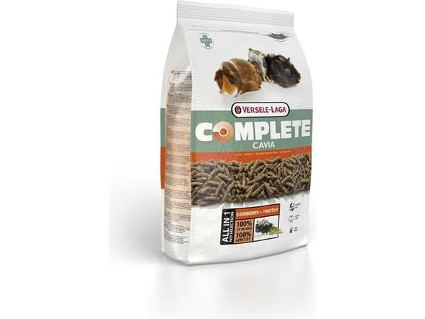 Versele-Laga Cavia Complete, Matbit, 500 g, Guinea gris, Vitamin A, Vitamin C, Vitamin D3, Vitamin E, Kopper, Jod, Strykejern, Mangan, Selen, Zink, 1