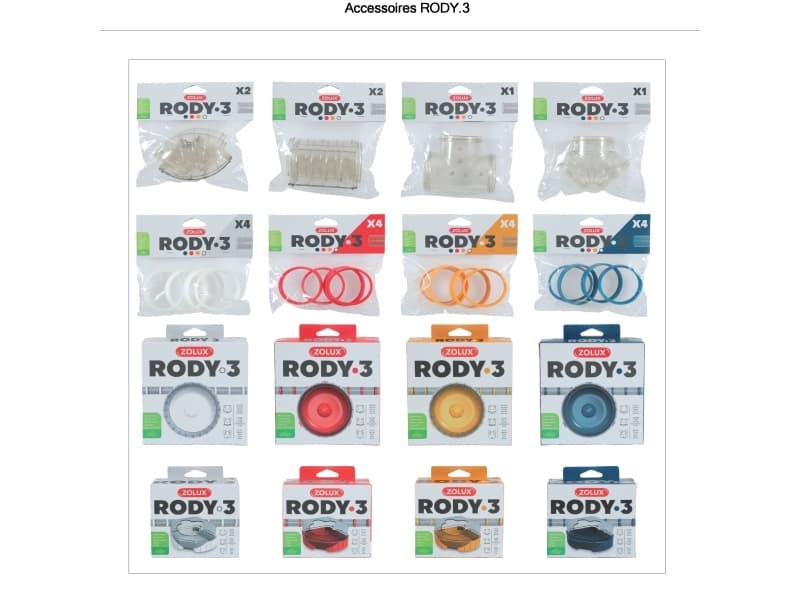 ZOLUX Connector RODY3, 4 pcs, red