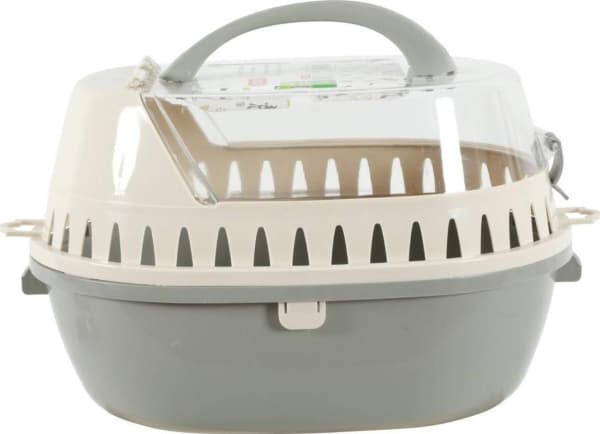 ZOLUX Medium rodent carrier, beige/gray