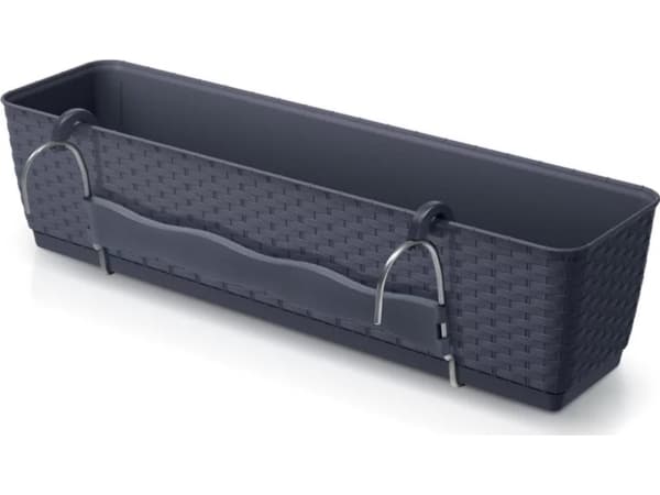 Prosperplast Blomsterkrukke med kroker Ratolla Case DRL600PW antrasitt