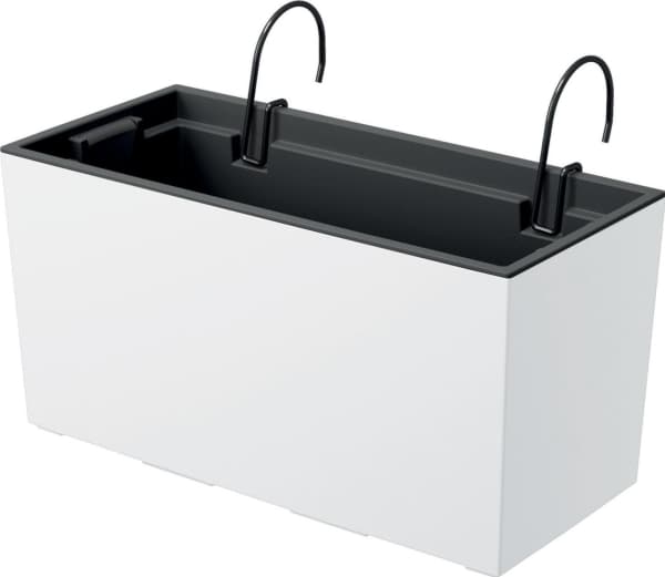 Prosperplast Urbi Case DUC400W blomsterpotte med kroker, hvit