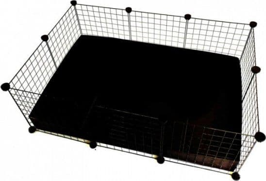 C&C Modulært bur 3x2 110x75 cm marsvin, pindsvin, sort
