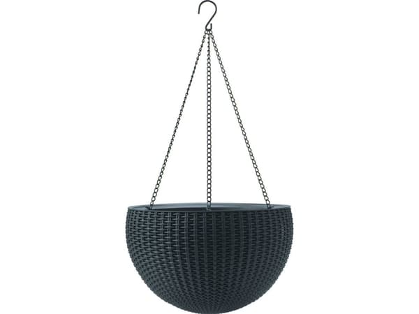 Keter KETER HANGING POT RATTAN GRAPHITE HANGING 35 CM