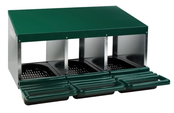 Poultry laying nest (3 pcs) with plastic floor