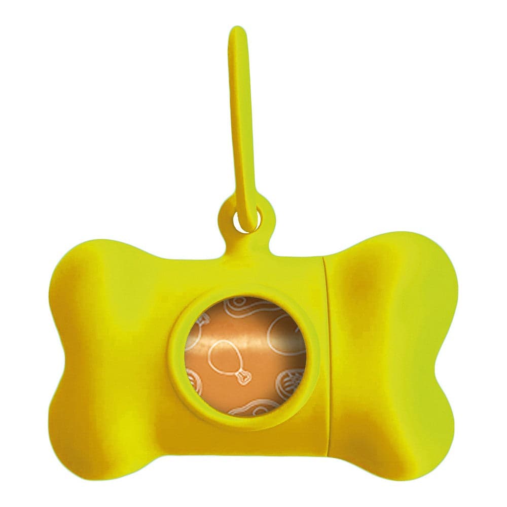 Hållare för bajspåsar United Pets Bon Ton Neon Hund Gul (8 x 4,2 x 5 cm)