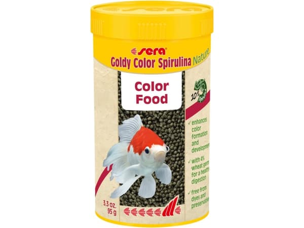 Sera Goldy Color Spirulina Nature 250 ml, pellets - foder för guldfiskar
