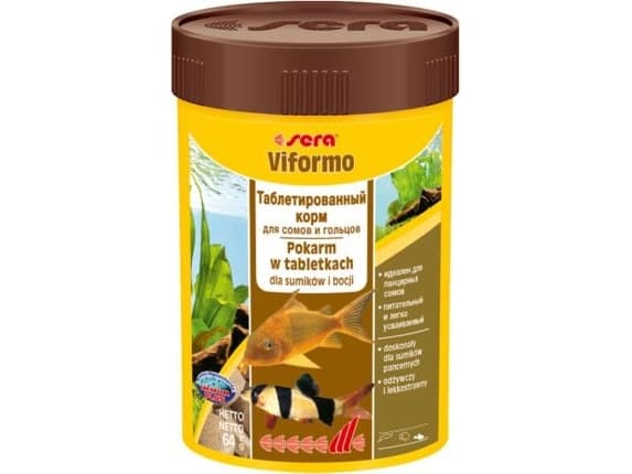 sera Viformo Nature, Akvariumfisk, Torr fiskmat, Tablett, Vitamin A, Vitamin B1, Vitamin B2, Vitamin C, Vitamin D3, Vitamin E, 37,3%, 10%