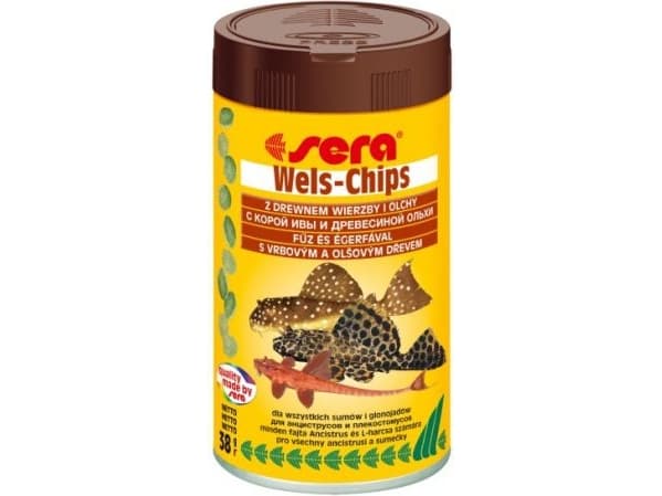 sera Catfish Chips Nature, Akvaariokala, Kuiva kalanruoka, Rapea, A-vitamiini, B1-vitamiini, B2-vitamiini, C-vitamiini, D3-vitamiini, Suuri, 31,2%