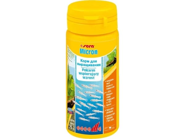 sera Micron Nature, Akvaariokala, Kuiva kalanruoka, A-vitamiini, B1-vitamiini, B2-vitamiini, C-vitamiini, D3-vitamiini, E-vitamiini, Keskikokoinen, 5