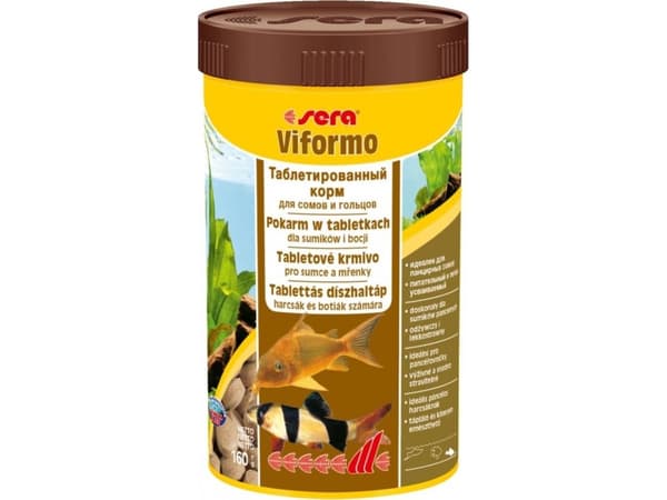 sera Viformo Nature, Akvariumfisk, Torr fiskmat, Tablett, Vitamin A, Vitamin B1, Vitamin B2, Vitamin C, Vitamin D3, Vitamin E, 37,3%, 10%