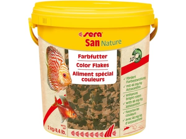 Sera San Nature 10 l - korkealaatuinen väriruoka