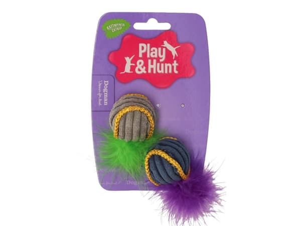Dogman Kattleksak Boll 2p Flerfärgad 5cm