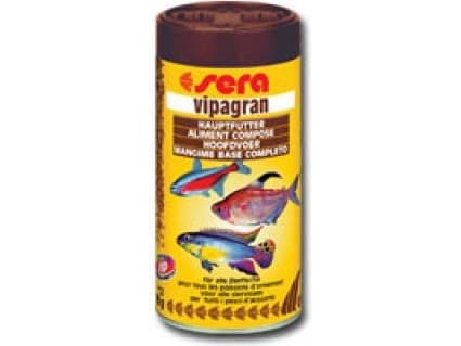 sera Vipagran Nature, Akvariumfisk, Torr fiskmat, Pellets, Vitamin A, Vitamin B1, Vitamin B2, Vitamin C, Vitamin D3, Vitamin E, 41,3%, 5,5%