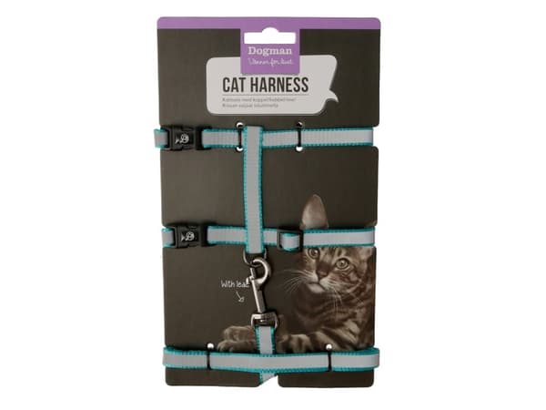 DOGMAN Kattsele-sett Stripe Turkos