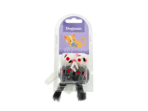 Dogman Kattleksak Möss 4p Flerfärgad 5cm