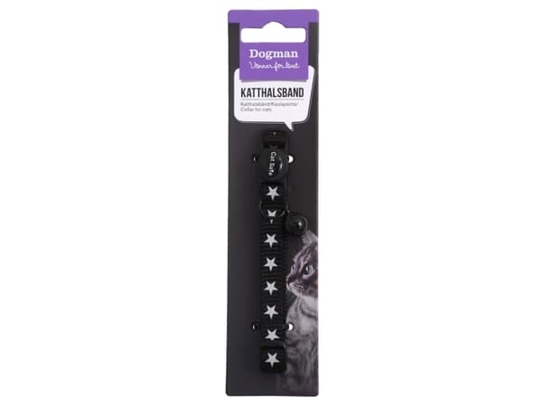 DOGMAN Cat Collar Star svart