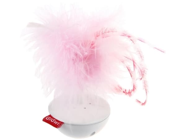GiGwi Kattleksak Wobble Feather Petdroid Vit 14cm