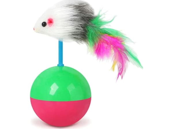 Apte ZW9 kattleksak boll mus fjädrar