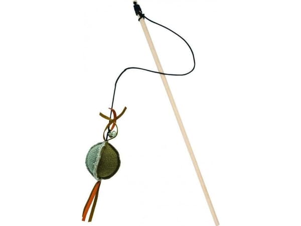 Barry King Barry King fiskespö i trä med boll i starkt material grå/brun 5,5 x 4cm /40cm