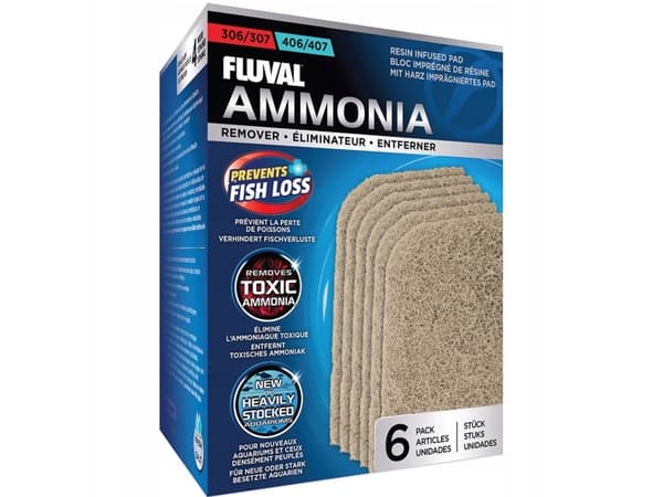 Fluval Ammoniakkfjerner 307/407 nitrogenreduserende patron, 6 stk/pk.