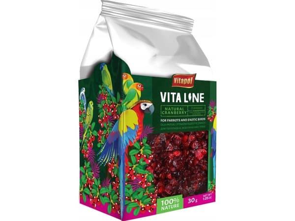Vitapol Vitaline Cranberry för papegojor och exotiska fåglar 30 g, 4 st/disp