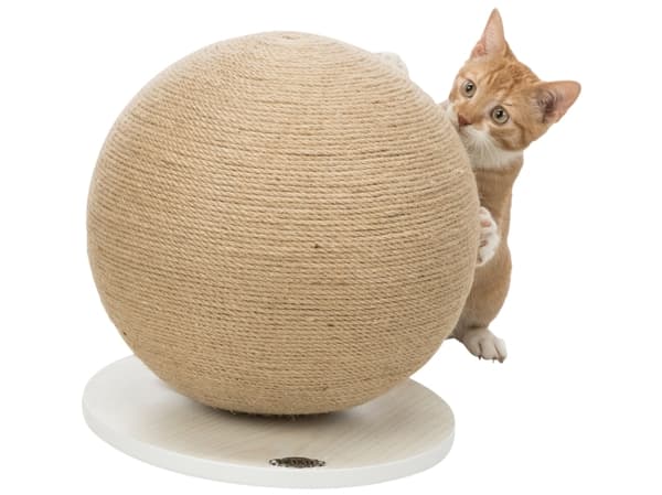 Trixie Kradsebold m. træ plade, jute/wood, ø 29 × 31 cm