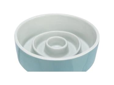 Trixie Slow Feeding kulho, keraaminen, 0,45 l/ø 14 cm, harmaa/sininen