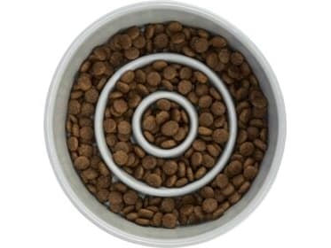 Trixie Slow Feeding kulho, keraaminen, 0,45 l/ø 14 cm, harmaa/sininen