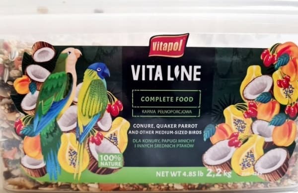 Vitaline Komplett foder för conurer, munkar och andra medelstora ...