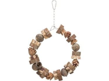 Trixie Ring swing, wood/pine cone, ø 18 cm