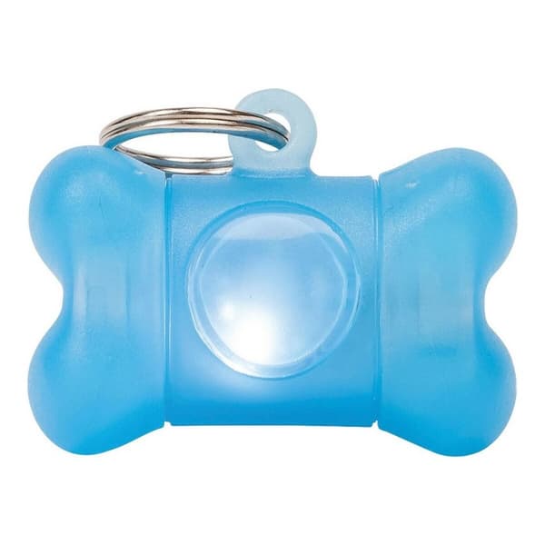 Hållare för bajspåsar United Pets Bon Ton Hund LED Ljus Blå (3.5 x 1.8 x 2.3 cm)