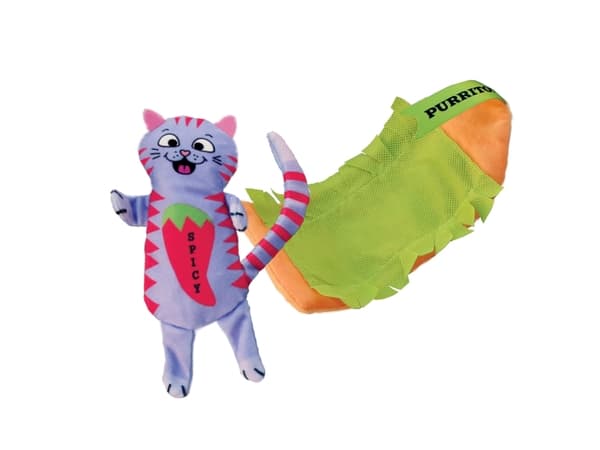 Kong Kattleksak Pull-a-partz Purrito Flerfärgad